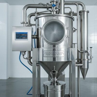 Máquina de secagem por pulverização de alimentos que oferece velocidade de rotação de 15500 rpm e diâmetro máximo de pulverização de 4700 mm Projetada para processos de secagem