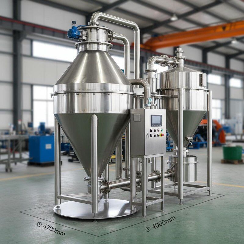 Máxima evaporação de umidade 500 kg Máquina de secagem por pulverização Motor mecânico Cabeça de pulverização centrífuga e Diâmetro máximo de pulverização 4700 mm Projetado para secagem em pó