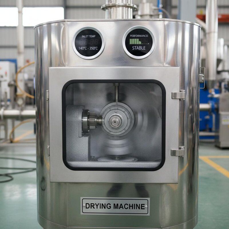 Temperatura de entrada 140 a 350 Máquina de secagem com acionamento mecânico cabeça de pulverização centrífuga oferecendo estável e desempenho